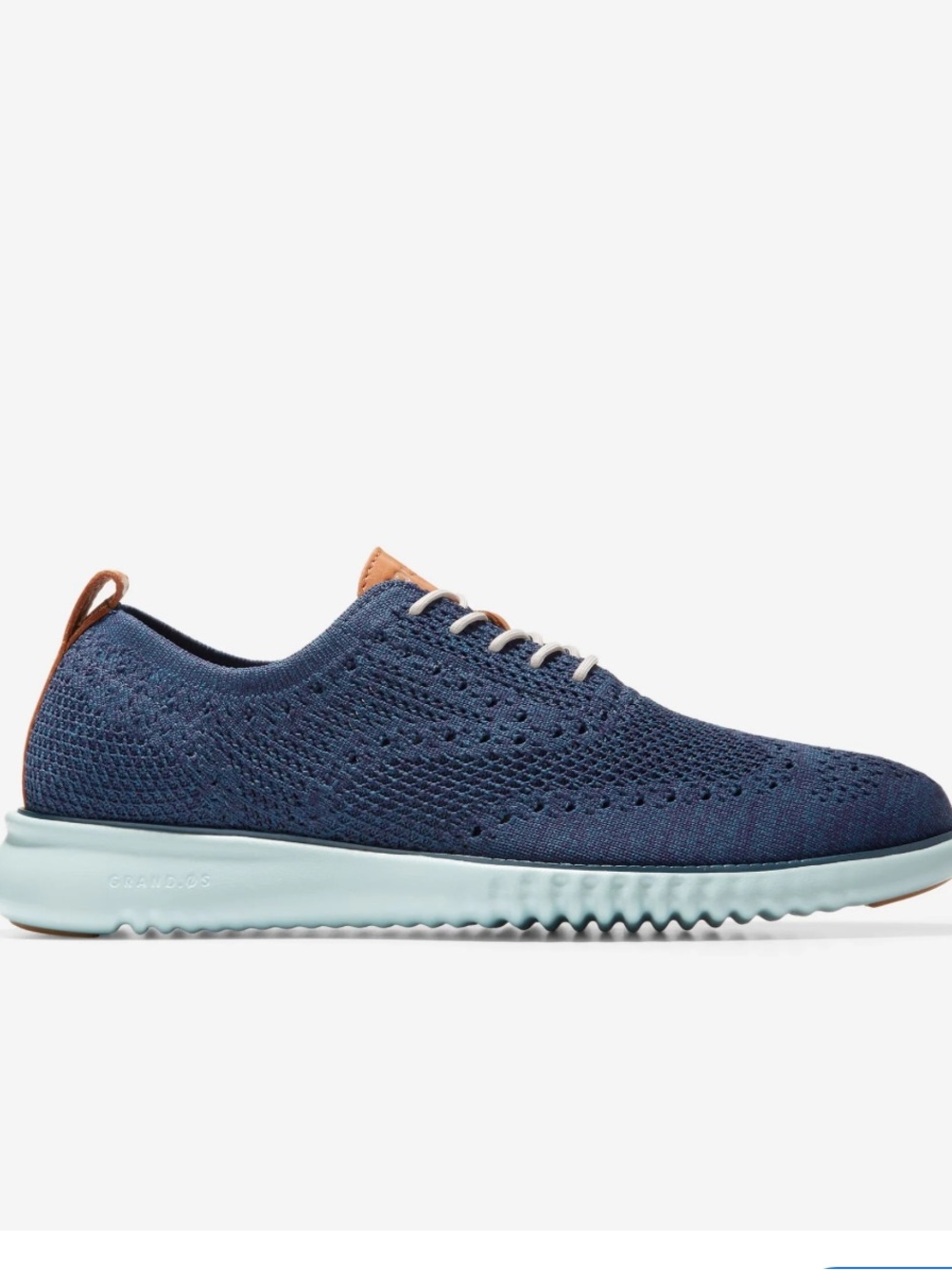 Cole Haan Men's Men's 2.ZERØGRAND Stitchlite™ Wingtip Oxfords Blue 10.5